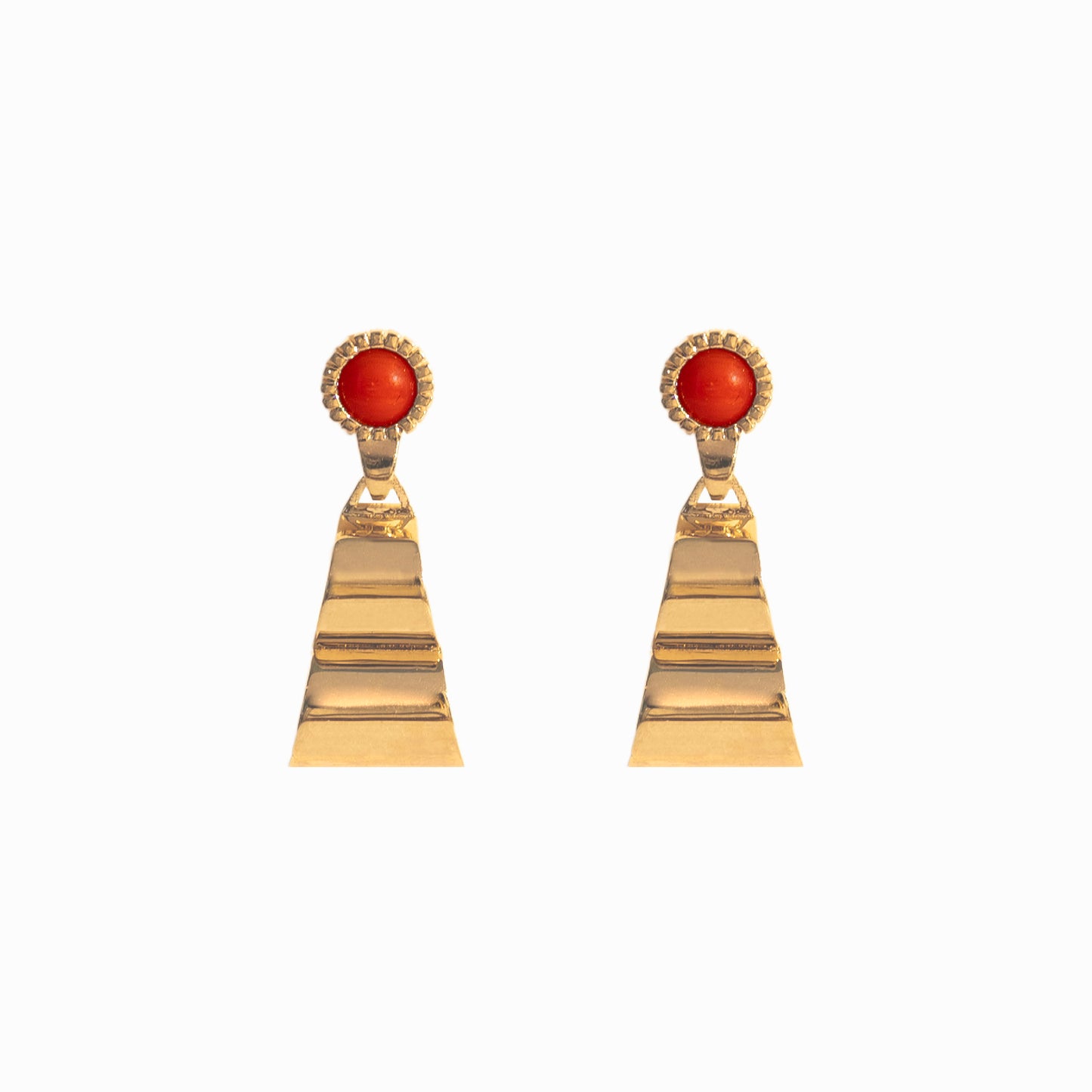 Orecchini Gradus con corallo