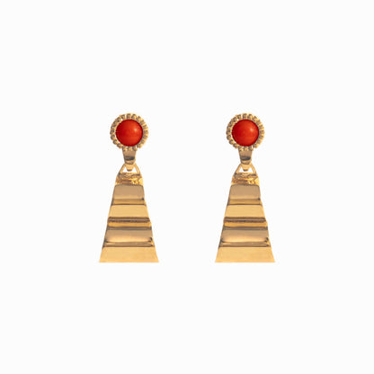 Orecchini Gradus con corallo