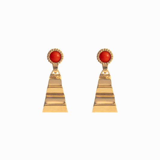 Orecchini Gradus con corallo