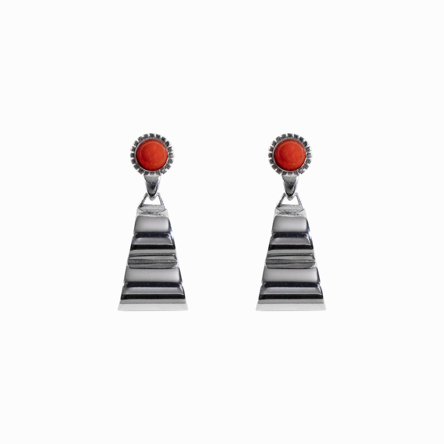 Orecchini Gradus con corallo